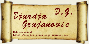 Đurđa Grujanović vizit kartica